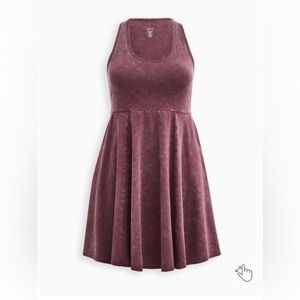 Torrid Mini Foxy skater Dress size 1 purple wash NWTs